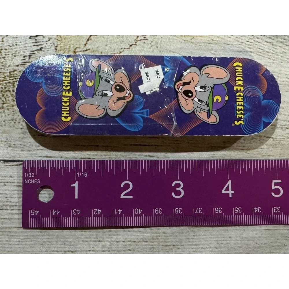 Vintage CEC Chuck E. Cheese's Playing Cards Skateboard Oblong Shape NEW TubE